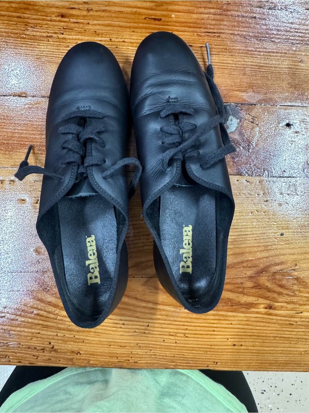 Balera  Black Lace-Up Tap Dance Shoes